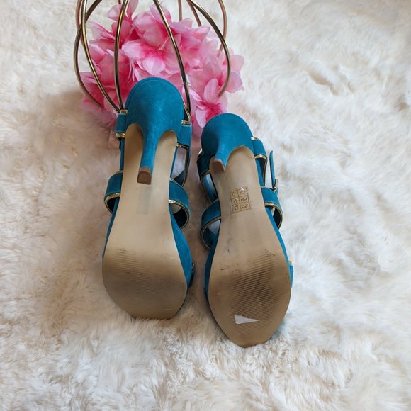 Steve Madden Tessyy Teal sandals, size 8.5 - Picture 2 of 7